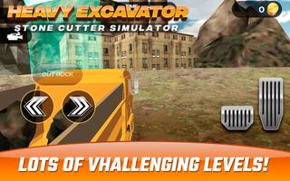 Heavy Excavator  Stone Cutter Simulator imagem de tela 2