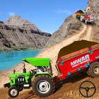 Real Tractor Trolley Sim Game ícone