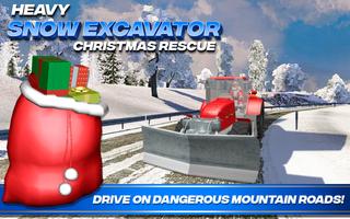 Heavy Snow Excavator  Christmas Rescue screenshot 1