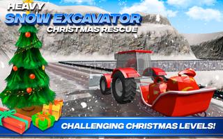 Heavy Snow Excavator  Christmas Rescue screenshot 2