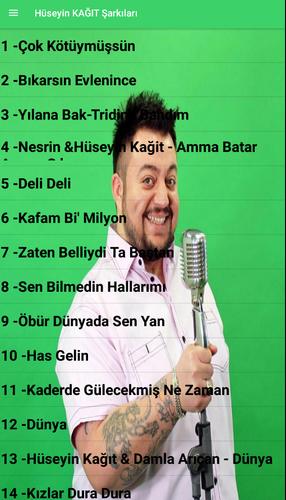 huseyin kagit sarkilari internetsiz 45 muzik for android apk download