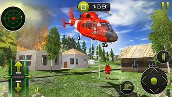 緊急直升機辛：救援直升機遊戲 截圖 1