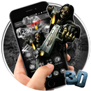3D Hell Devil Death Gun Skull Theme APK