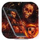 Hell Flaming Skeleton Theme APK