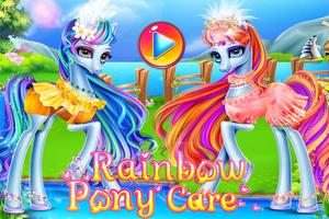 Poster Rainbow Pony Care