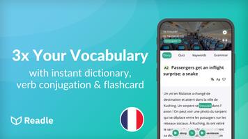 Learn French: News by Readle اسکرین شاٹ 1