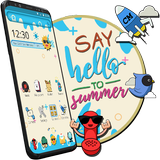 Hi ! ! ! Summer Launcher Theme ícone
