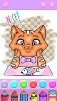 Cute Kitty Coloring Glitter captura de pantalla 3