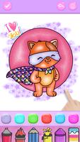 Cute Kitty Coloring Glitter تصوير الشاشة 1