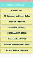 All phone reset codes تصوير الشاشة 2