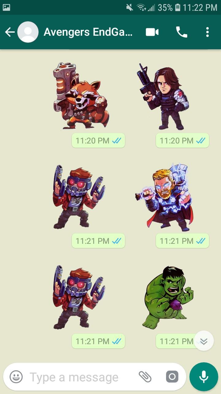 Avengers Endgame Stickers For Whats App For Android Apk Download