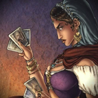 Divination on gypsy cards icon