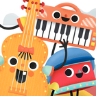 Guitar & Drum: Music & Run Zeichen