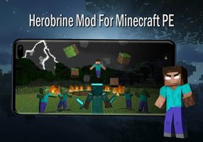 Herobrine Mod For Minecraft PE poster