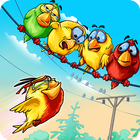 آیکون‌ Birds On A Wire: Match 3