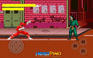 Hero Dino Ninja Ranger Retro постер