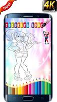 Super Heroes and Princess Coloring poster