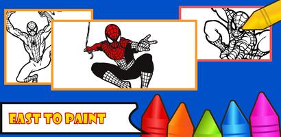 Spider Hero Coloring book capture d'écran 1