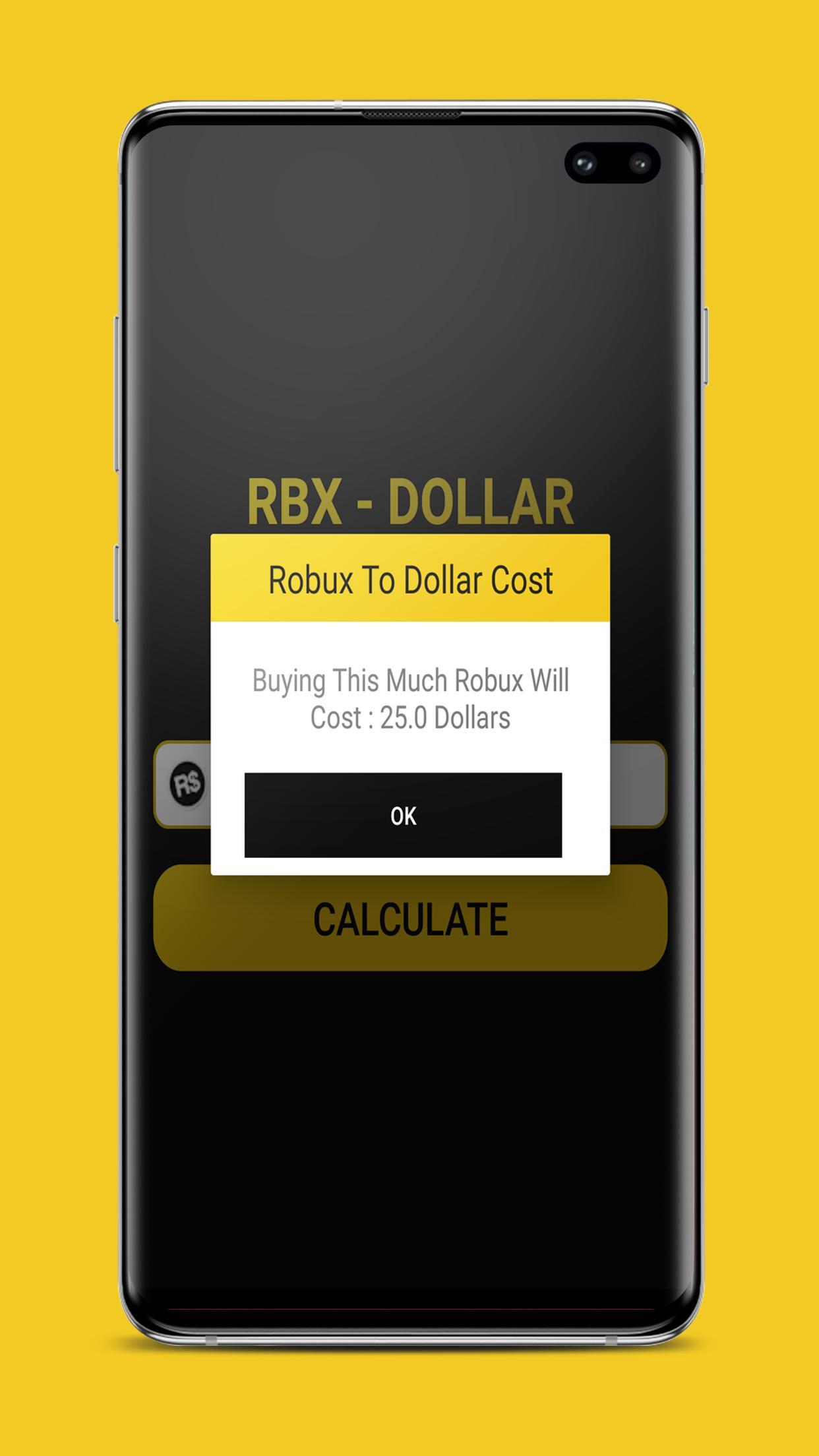Free Robux Counter Rbx Calculator Conversion For Android Apk Download - robux to usd conversion