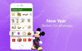 Poster New year Stickers - WAstickers