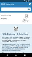 NZSL Dictionary Affiche