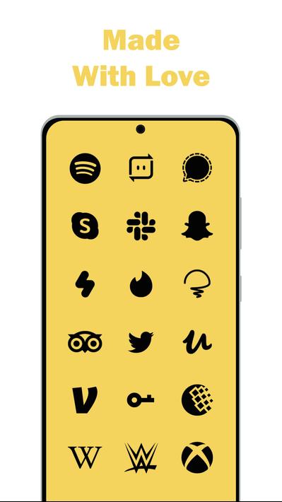 Android용 Flat Original Pure Black Icon Pack Apk 다운로드