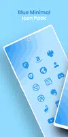 Blue Minimal - Icon Pack पोस्टर