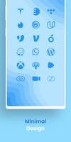 Blue Minimal - Icon Pack capture d'écran 3