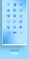 Blue Minimal - Icon Pack स्क्रीनशॉट 3