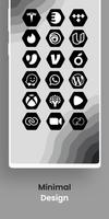 Hexagon Black - Icon Pack capture d'écran 3