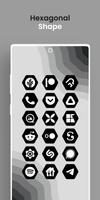 Hexagon Black - Icon Pack capture d'écran 2