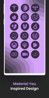 Purple You Dark - Icon Pack captura de pantalla 3