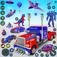 Poster Police Truck Robot Transform