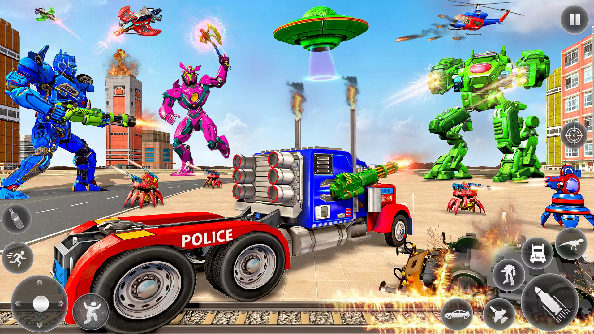 Download do APK de Jogo de carro robô escavadeira para Android