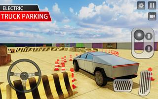 Cyber Pickup Truck Parking Affiche