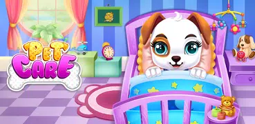 かわいい子犬ペットのケア＆ドレスアップゲーム