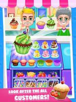 Cupcake Fabricant Fille Jeu Affiche