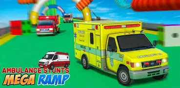 Krankenwagen-Stunt-Mega-Rampe