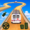 Krankenwagen-Stunt-Mega-Rampe