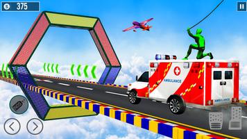 Ambulance Car Stunt Mega Ramp پوسٹر
