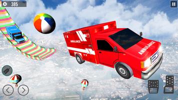 Ambulance Car Stunt Mega Ramp اسکرین شاٹ 2