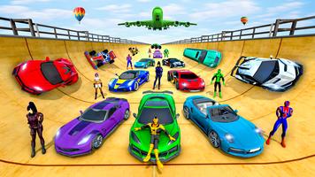 Superhero Car Stunt- Car Games اسکرین شاٹ 1