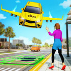 Fliegend Auto Transport: Taxi Fahren Spiele Zeichen