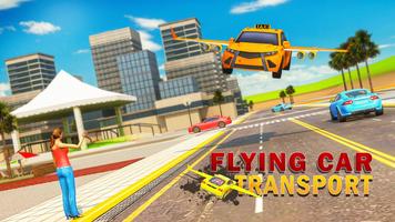 Flying Car Transport: Taxi Driving Games plakat