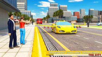 Flying Car Transport: Taxi Driving Games screenshot 2