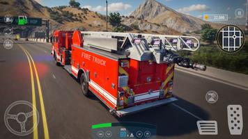 Fire Truck Engine Simulator Plakat