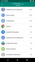 Estadísticas de la aplicación captura de pantalla 3