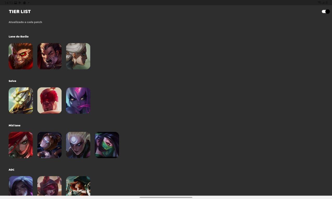 Wild Rift Tier Lists 