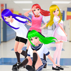 Anime Girl High School Life 3D icône