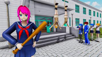 Anime Girl High School Life 3D Affiche